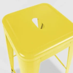 Boutique Oviala Tabouret De Bar En Métal Jaune Mat 10