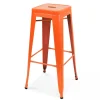 nouvelle saison Oviala Tabouret De Bar En Métal Orange Mat 20