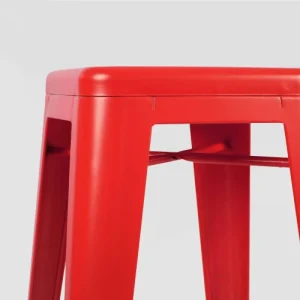 Oviala Tabouret De Bar En Métal Rouge Mat Top ventes 16