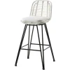 Couleurs variées Thai Natura Tabouret Extérieure Cannage Rembourrée Couleur Beige Blanc 22