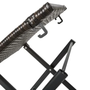 Tectake Tabouret Pliant Résine Tressée Marron Boutique 14