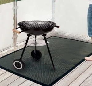 Oviala Tapis Barbecue Et Plancha En Pvc Noir 120 X 100 Cm magasin pas cher 10