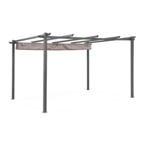 achetez Alice’s Garden Tente De Jardin, Pergola Aluminium 3x4m Taupe 12